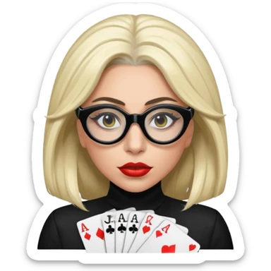 Lady Gaga poker face mask/ glasses sticker