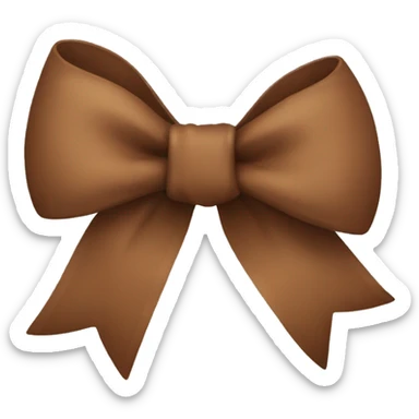 Brown bow sticker