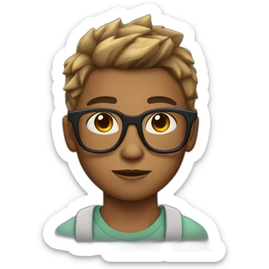 boy with glasses and a lightning bolt scar on his forehead sticker