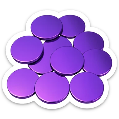 Coins purple sticker