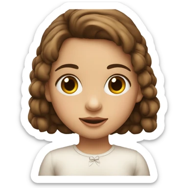 niña con pecas piel blanca y ojos marrones sticker