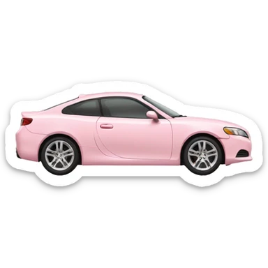 light pink car sticker