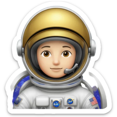 Astronaut on moon sticker