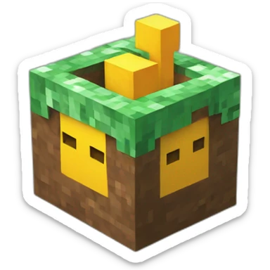logo minecraft sticker