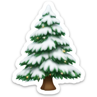 Chrismas tree with snow sticker