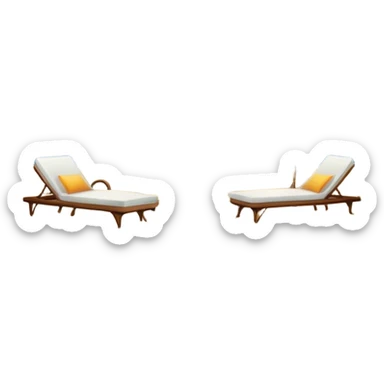 A pool at night with palm trees, a chaise lounge, a full moon and a fireplace  sticker