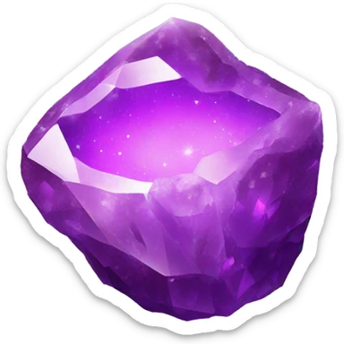Round Purple crystal-rock-geode sticker