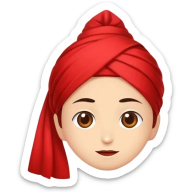 Koyu kırmızı kurdele sticker