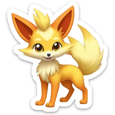  Fennekin-Quilava—Vulpix-Nickit-Fakemon Full body sticker