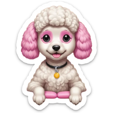 Poodle in sauna sticker
