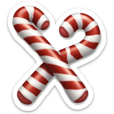 Red and white candy cane  sticker