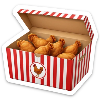 fried chicken box sticker