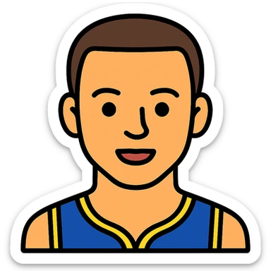 Stephen Curry's face without a beard sticker