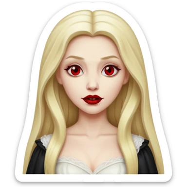 Bride of Dracula with long blonde hair sticker