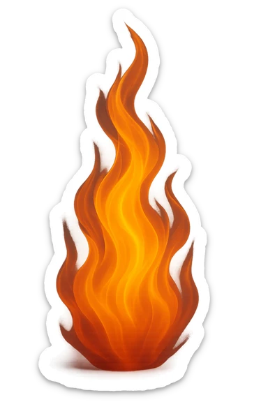 fiamma con metabolismo 3d sticker