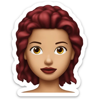 adriana lima in 90s dark red hair  sticker