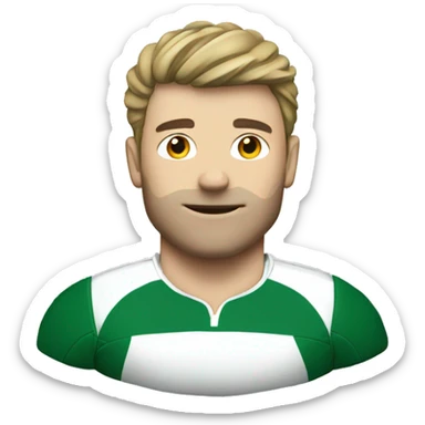 A rugby ballon for a Ireland player  sticker