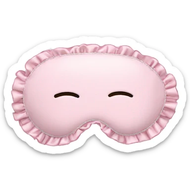 light pink sleep mask with ruffles sticker