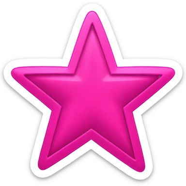 Pink star frame  sticker