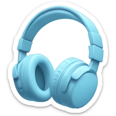 pastel blue headphone sticker
