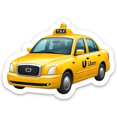 uber taxi yellow sticker