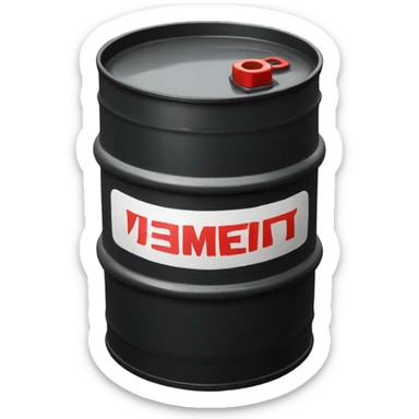 black oil barrel sticker