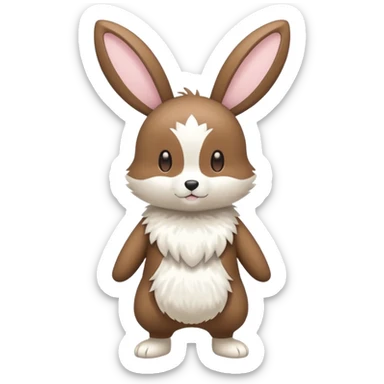 Minun-Bunnelby-fusion, full body sticker