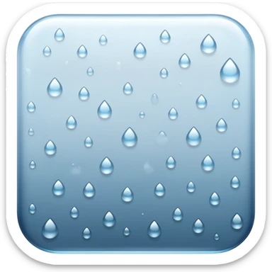 a close-up of a glass surface covered with small water droplets and light fog, as if from steam or humidity — some droplets sliding down slowly — soft reflections and blurred transparency give a realistic misty look — clean, glossy design with gentle lighting sticker