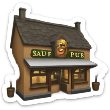 Sauf pub sticker