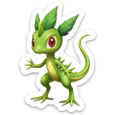  Exotic Treecko-Sceptile-Celebi full body sticker