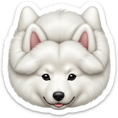 
Samoyed lies upside down sticker