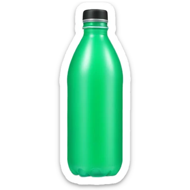 Green water bottle sticker