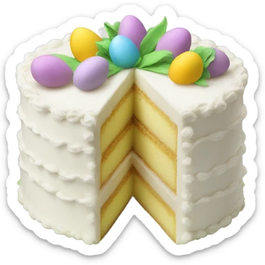 Easter white cake sticker