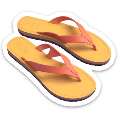 thick sandal sole, minimal detail, 3D iPhone emoji style, viewed from the bottom sticker