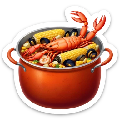 Cajun seafood boil sticker