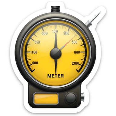 a meter gauge sticker