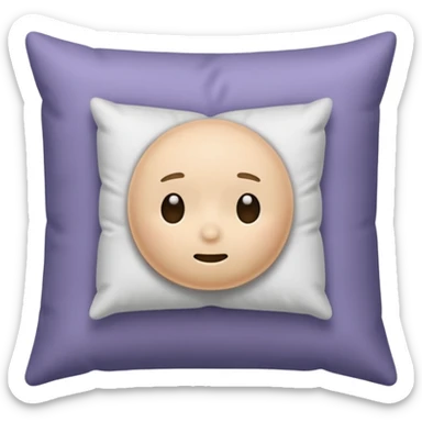 cartoon head buried in pillow sticker