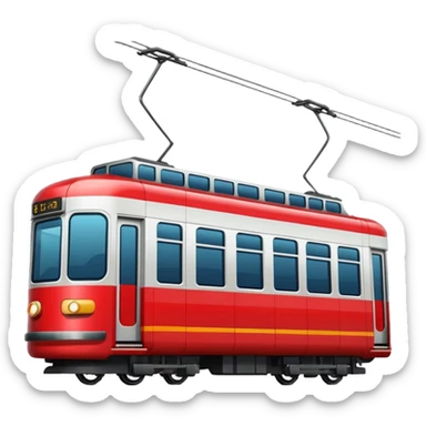 tram train red sticker