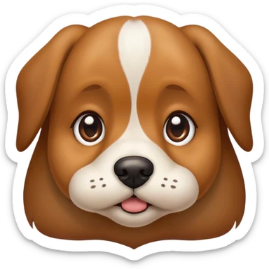 Begging dog with puppy dog eyes sticker