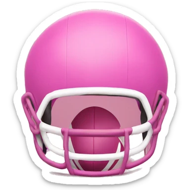 A pink football sticker