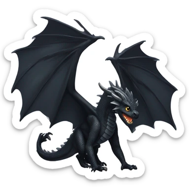 Black dragon sticker