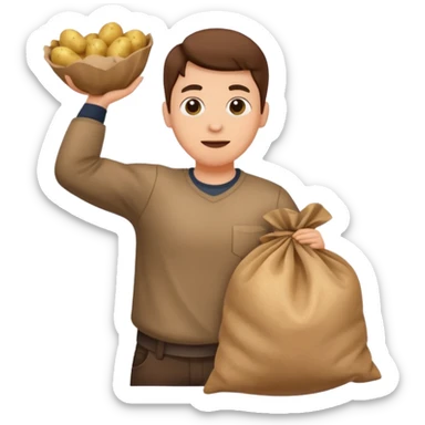 throws sack of potatos sticker