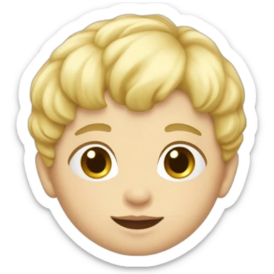 baby boy with blond hair5 and white skin full length sticker