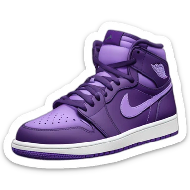 air jordan 1 dark purple and light purple icon sticker