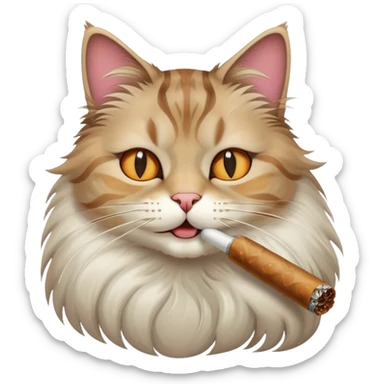 Cat smoking weed 
 sticker