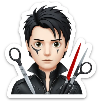 make an emoji about Edwawd scissorshand
 sticker