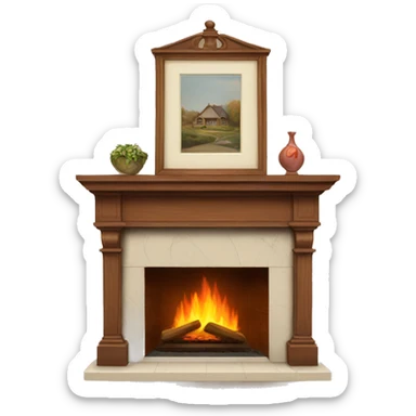 fireplace mantle sticker