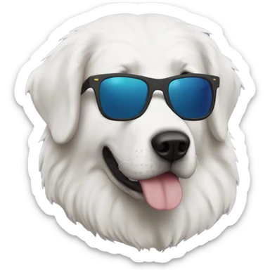 Great Pyrenees with sunglasses sticker