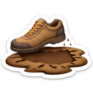 shoe print on the floor   sticker