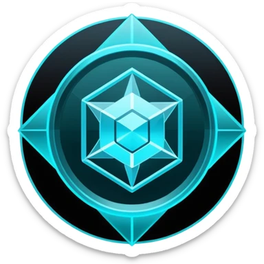 Minimal futuristic UI icon for "documentation", thin crystal lines, neon cyan glow, dark sci-fi interface style, flat symbol design, glass hologram effect, sharp geometry, centered, transparent background, no object, no cartoon, no pixel art, no 3D character, 100x100 px sticker